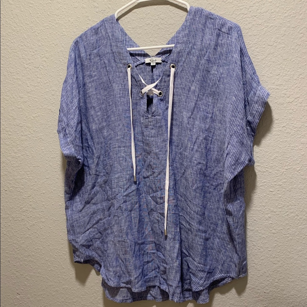 Rails lace-up blouse